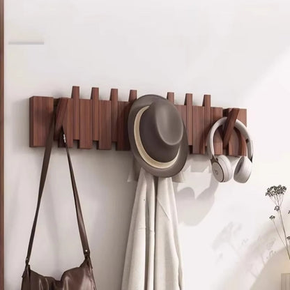 Space Saving Wooden Flip Hanger Wall Rack