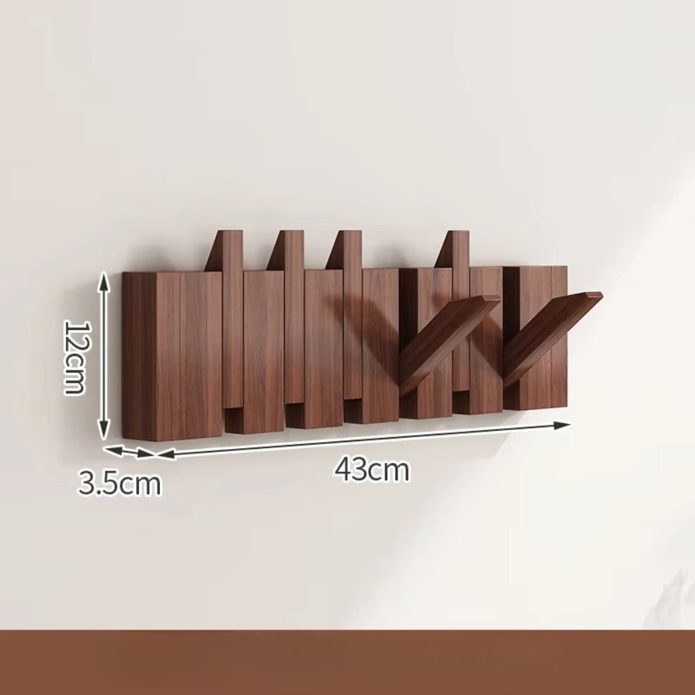 Space Saving Wooden Flip Hanger Wall Rack
