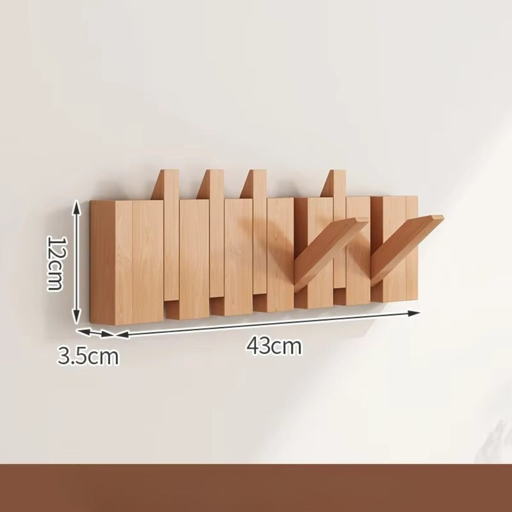 Space Saving Wooden Flip Hanger Wall Rack
