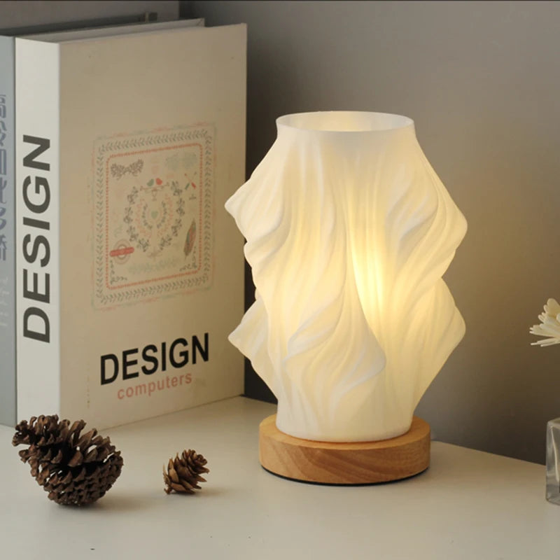 Dimmable Wave Style Modern Table Lamp