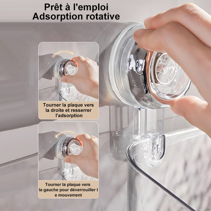 Wall Mount Storage Rack with No Drill Needed