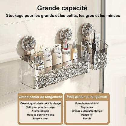 Wall Mount Storage Rack with No Drill Needed
