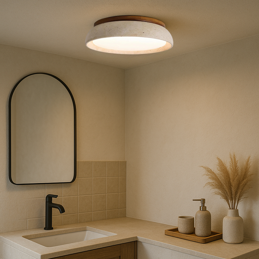 Elegant Stone Effect Ceiling Light - Fesara