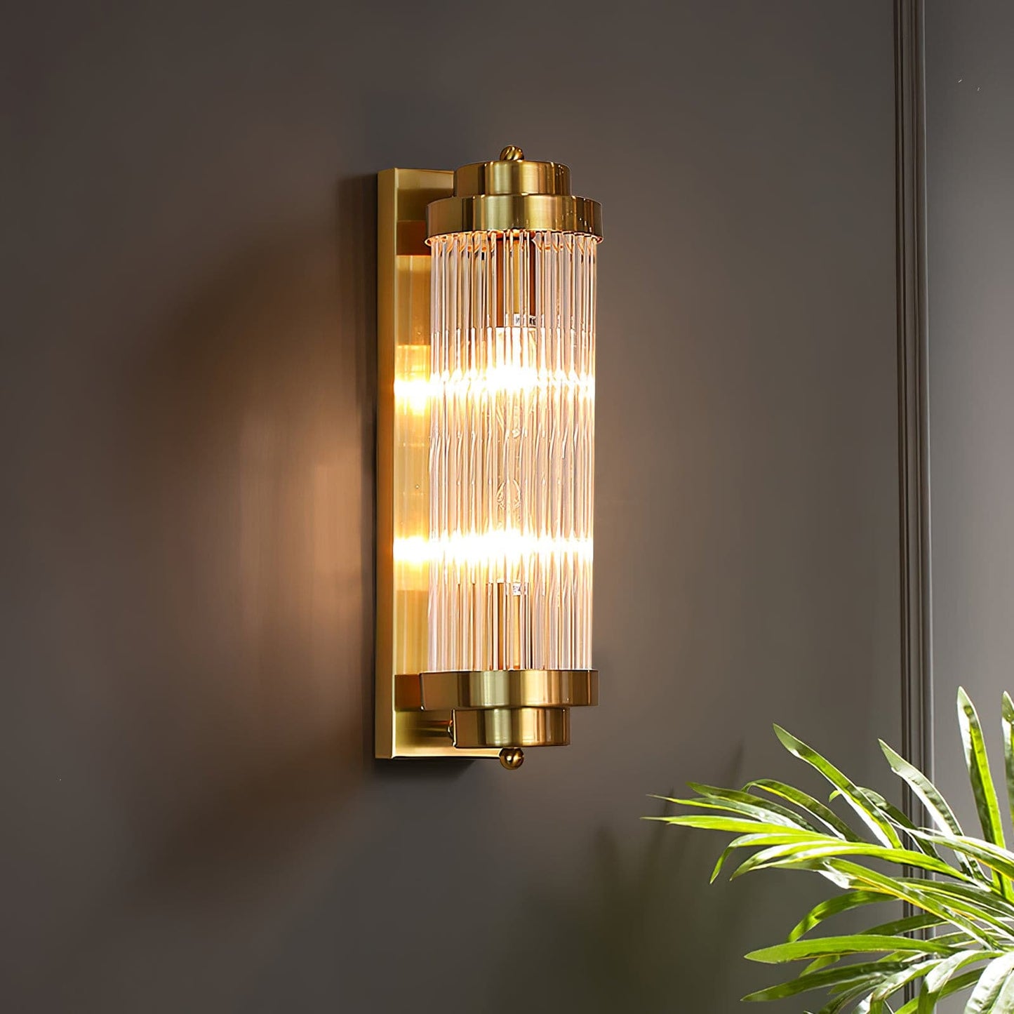 Classic Glass LED Wall Light in Vintage Design
