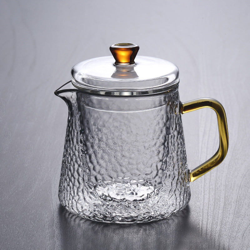 Premium Glass Teapot with Strainer and Gold Handle