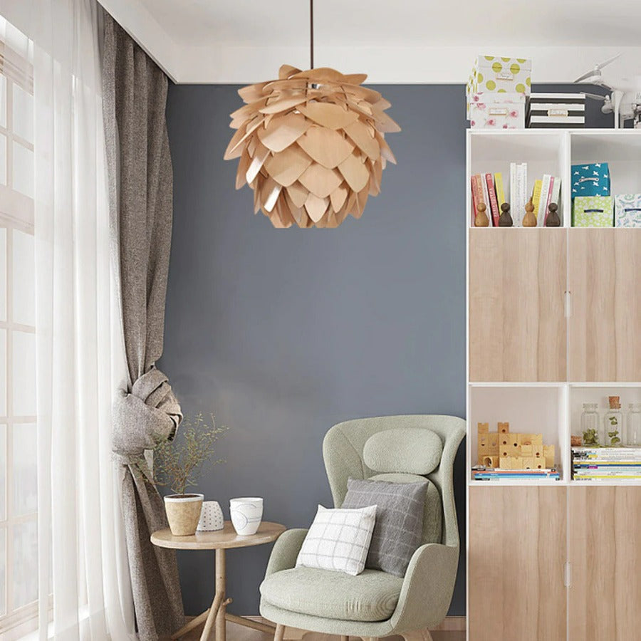 PineGlow | Rustic Elegant Wooden Kitchen Pendant Lighting Fixture 4