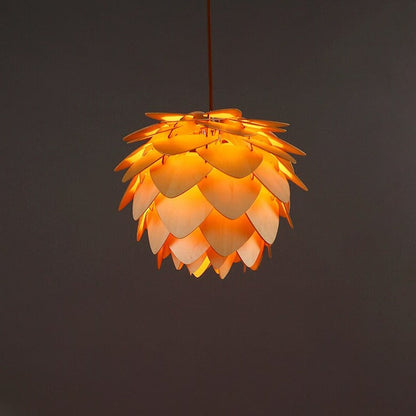 Pinewood Elegance | Rustic Handcrafted Kitchen Pendant Lighting Fixture 1