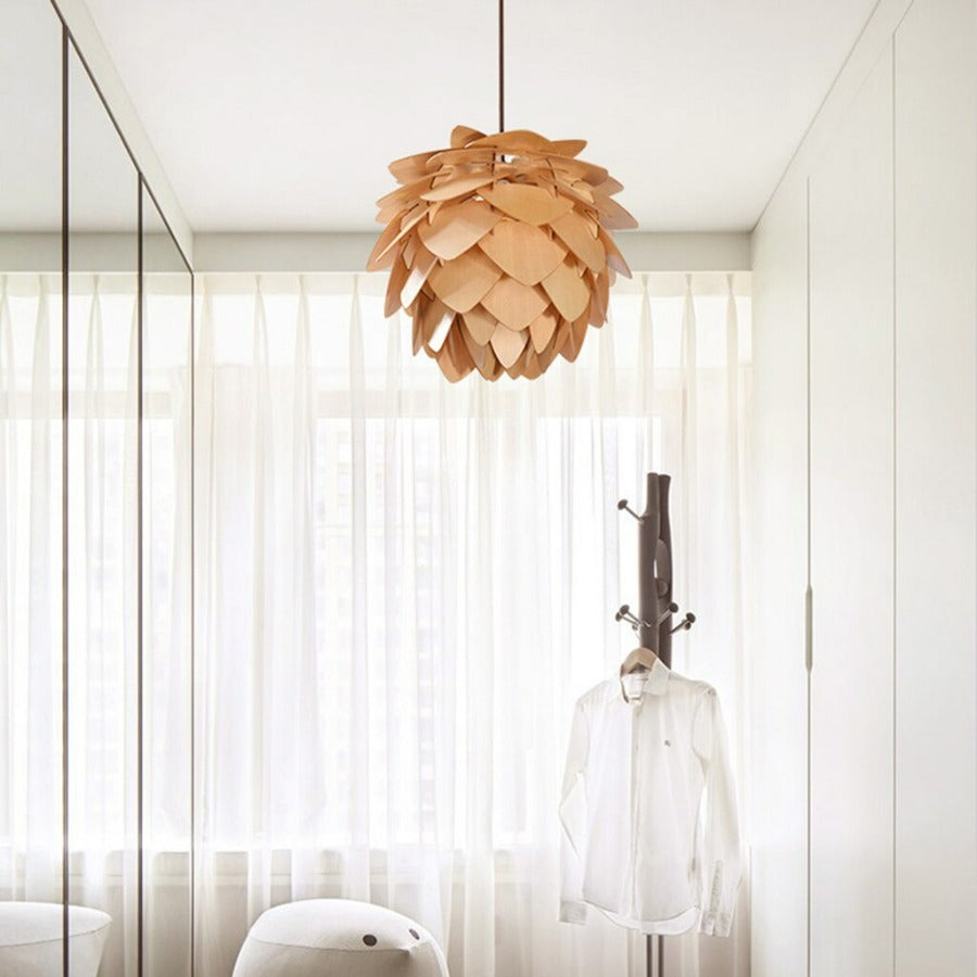 Pinewood Elegance | Rustic Handcrafted Kitchen Pendant Lighting Fixture 3