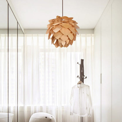 Pinewood Elegance | Rustic Handcrafted Kitchen Pendant Lighting Fixture 3