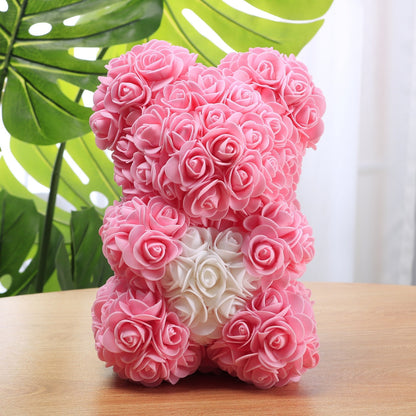 Lovely Pink Teddy Flower Arrangement