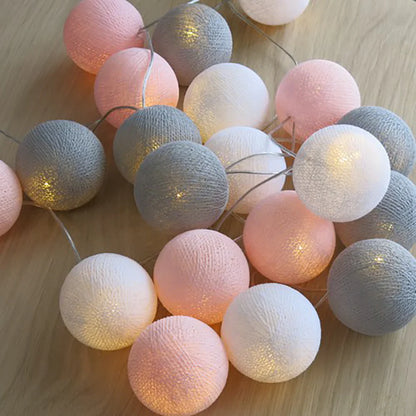 Fluffy White Cotton String Decor