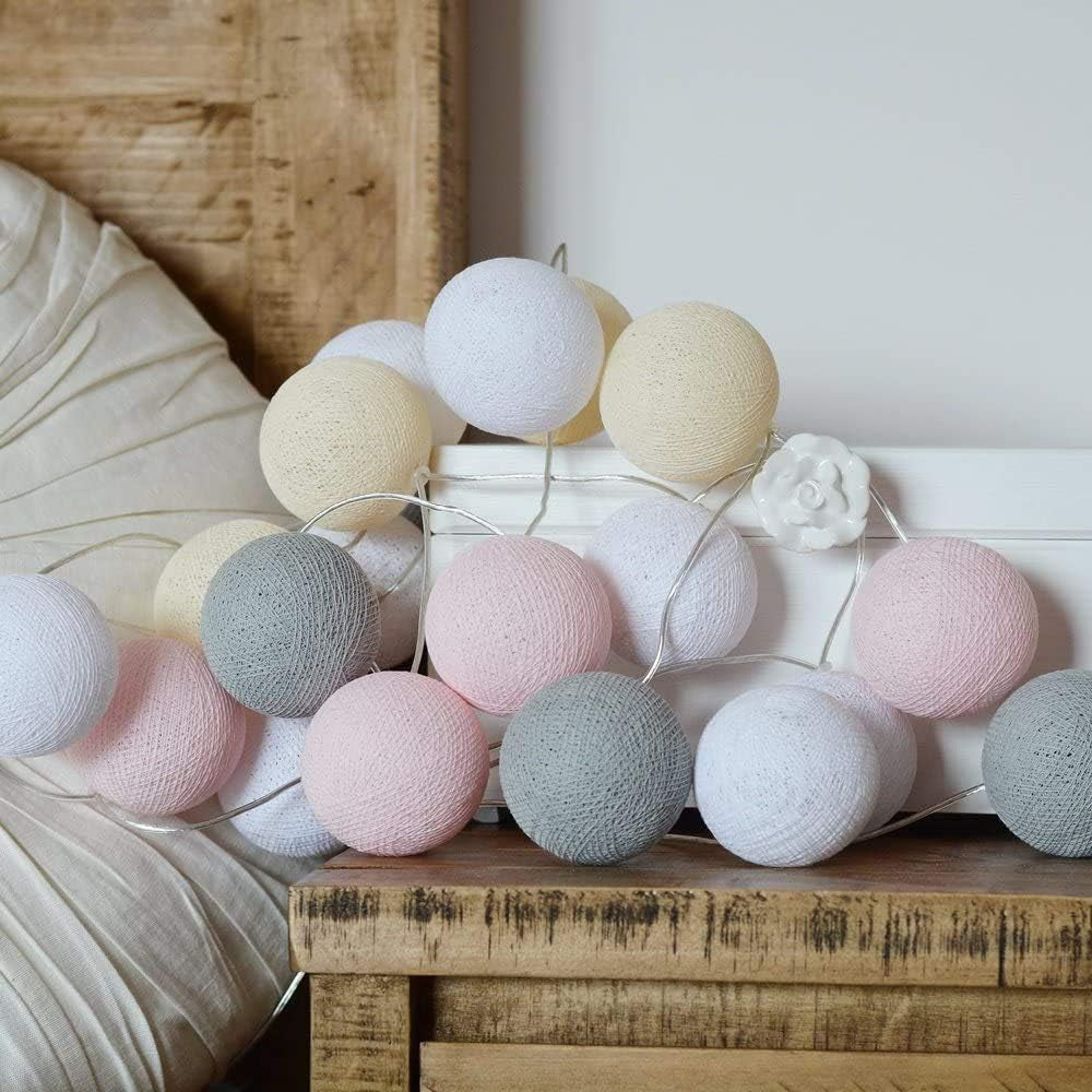 Fluffy White Cotton String Decor