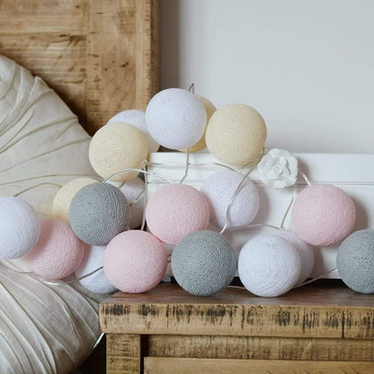 Fluffy White Cotton String Decor