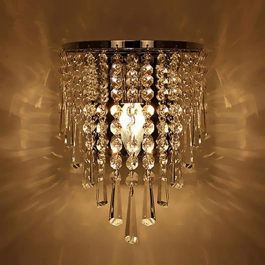 Luxury Glass Drop Crystal Wall Lights - Fesara