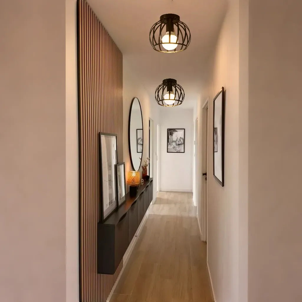 Metal Commercial Ceiling Light Black
