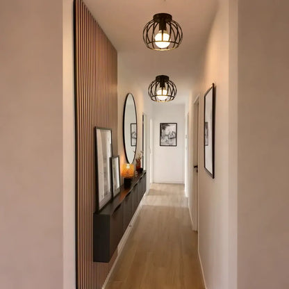 Metal Commercial Ceiling Light Black