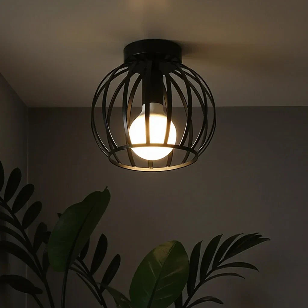 Metal Commercial Ceiling Light Black
