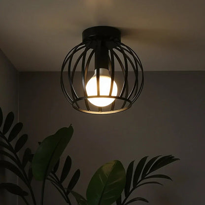 Metal Commercial Ceiling Light Black