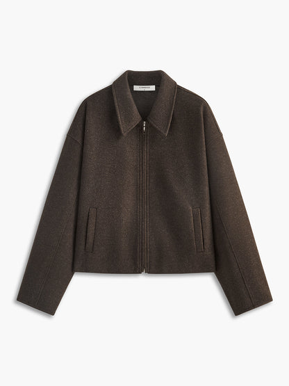 Classic Simple Wool Blazer Jacket - Fesara