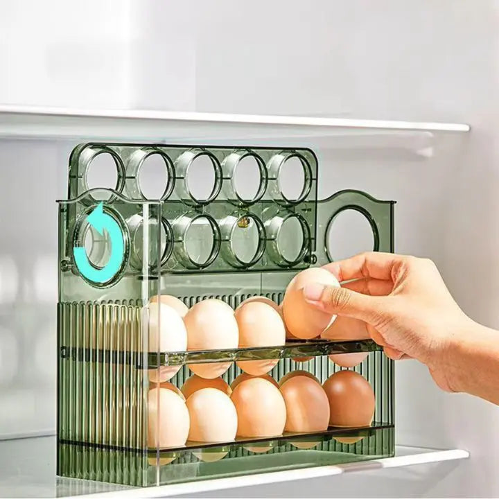 Compact Egg Storage Box with Flip Top Lid