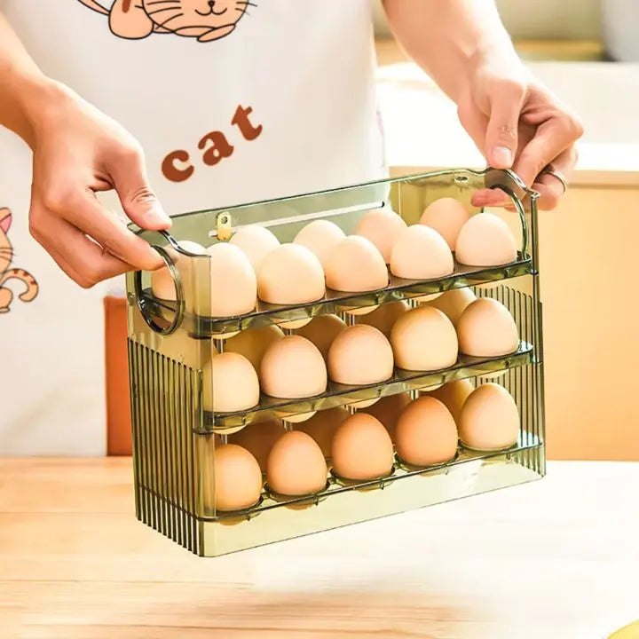 Compact Egg Storage Box with Flip Top Lid