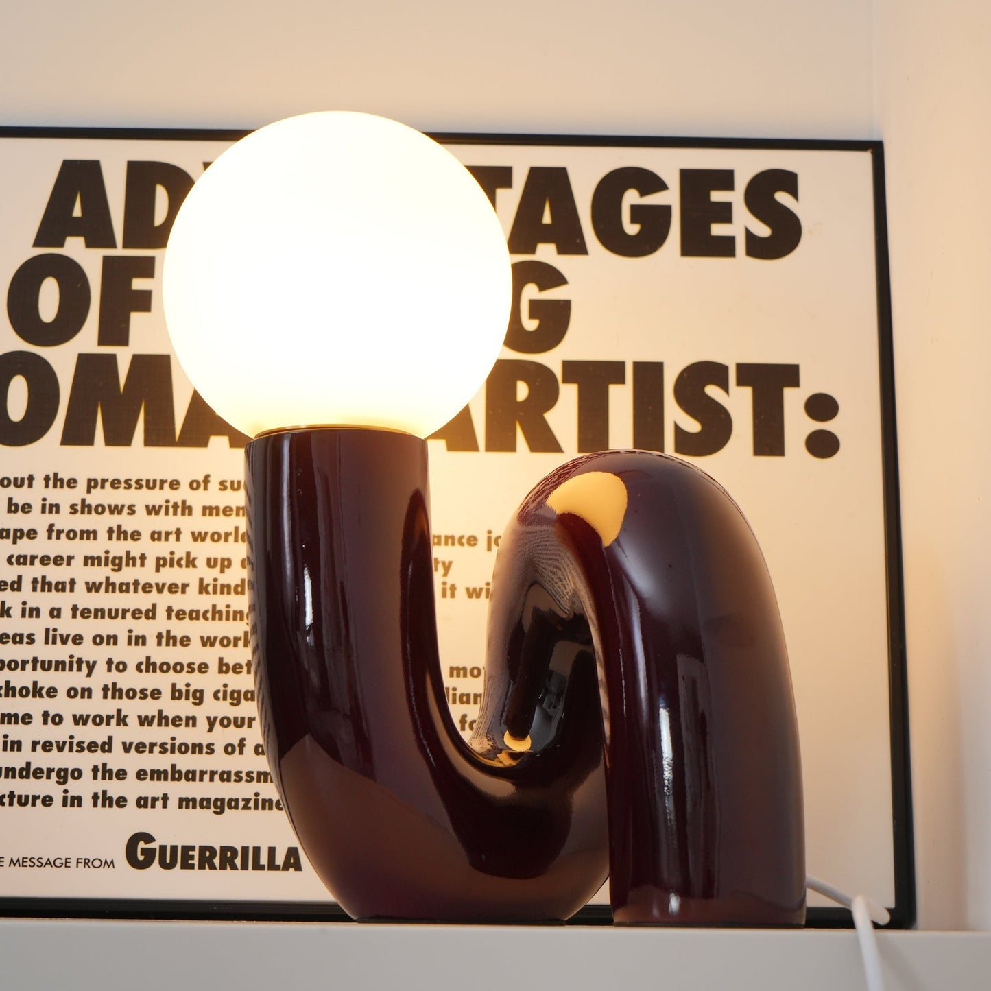 Stunning Glass and Resin Desk Lamp