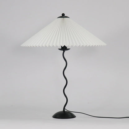 Elegant Wooden Table Lamp with Fabric Shade