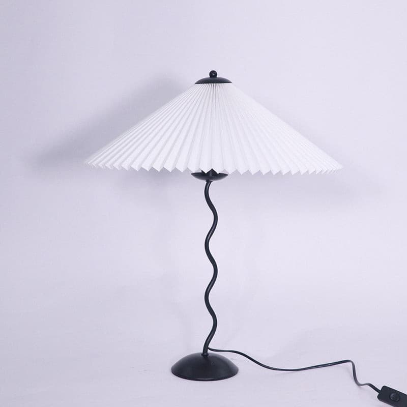 Elegant Wooden Table Lamp with Fabric Shade