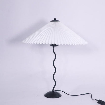 Elegant Wooden Table Lamp with Fabric Shade