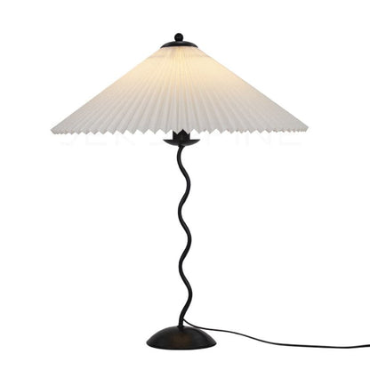 Elegant Wooden Table Lamp with Fabric Shade