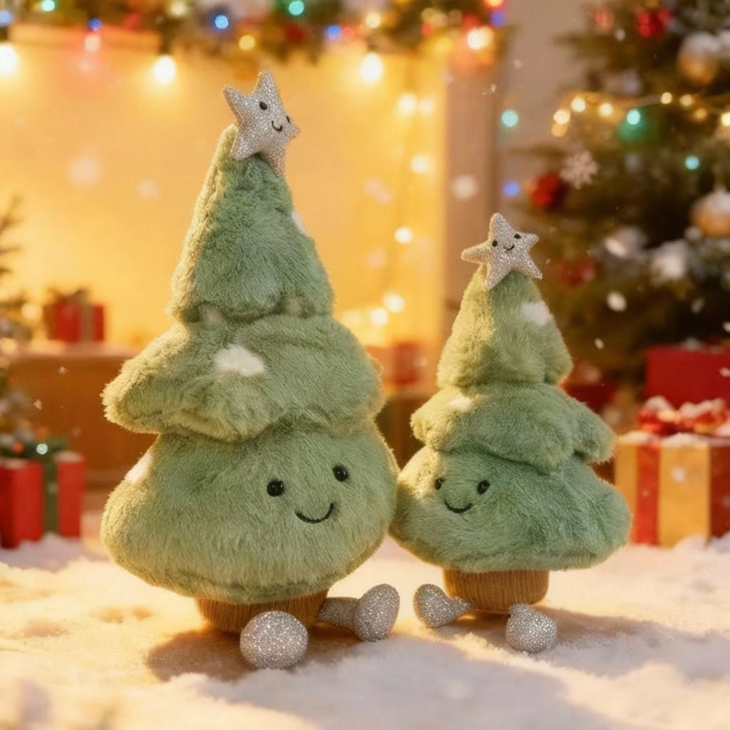 PlushEvergreen | Charming Soft Plush Christmas Tree Figurine 4