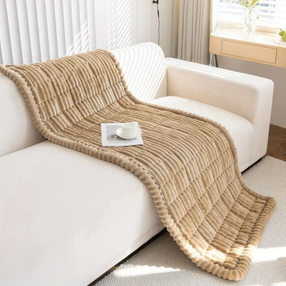 Soft Couch Cover with Ruffled Trim