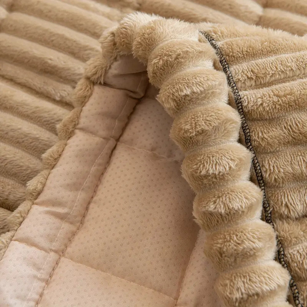 Soft Couch Cover with Ruffled Trim