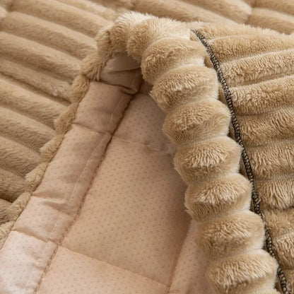 Soft Couch Cover with Ruffled Trim