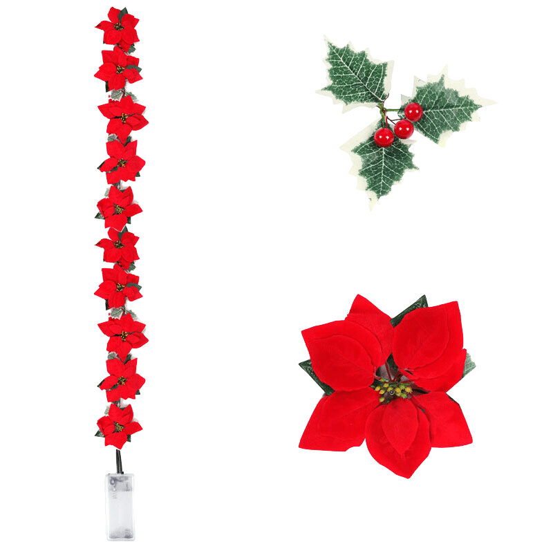 Festive Holiday Star Flower String Lights - Fesara