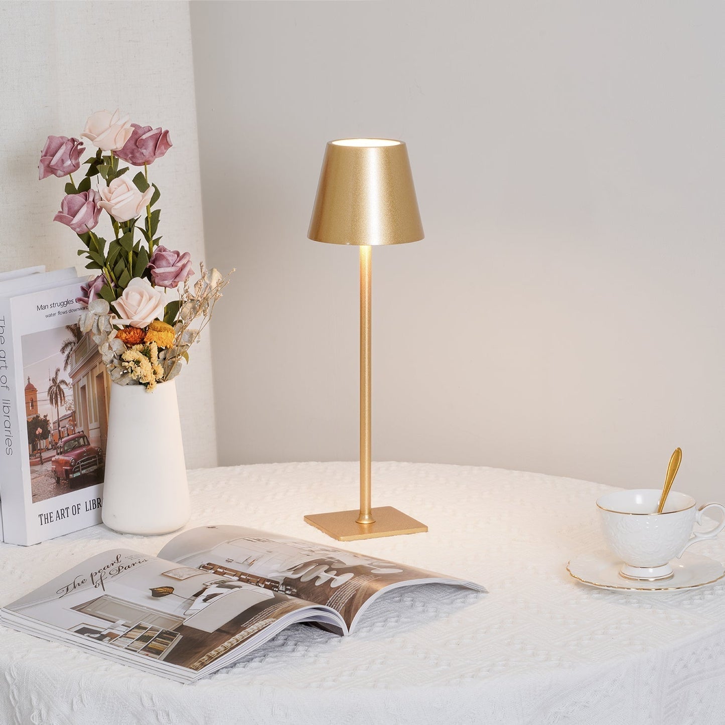 Stylish LED Desk Lamp with USB Charger