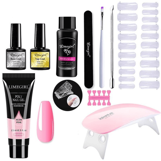 Pro Nail Art Kit with UV Light for Salon Finish - Fesara