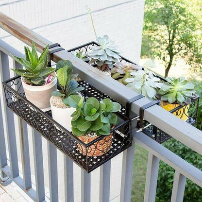 Space Saving Outdoor Planter Box for Balcony Rails - Fesara