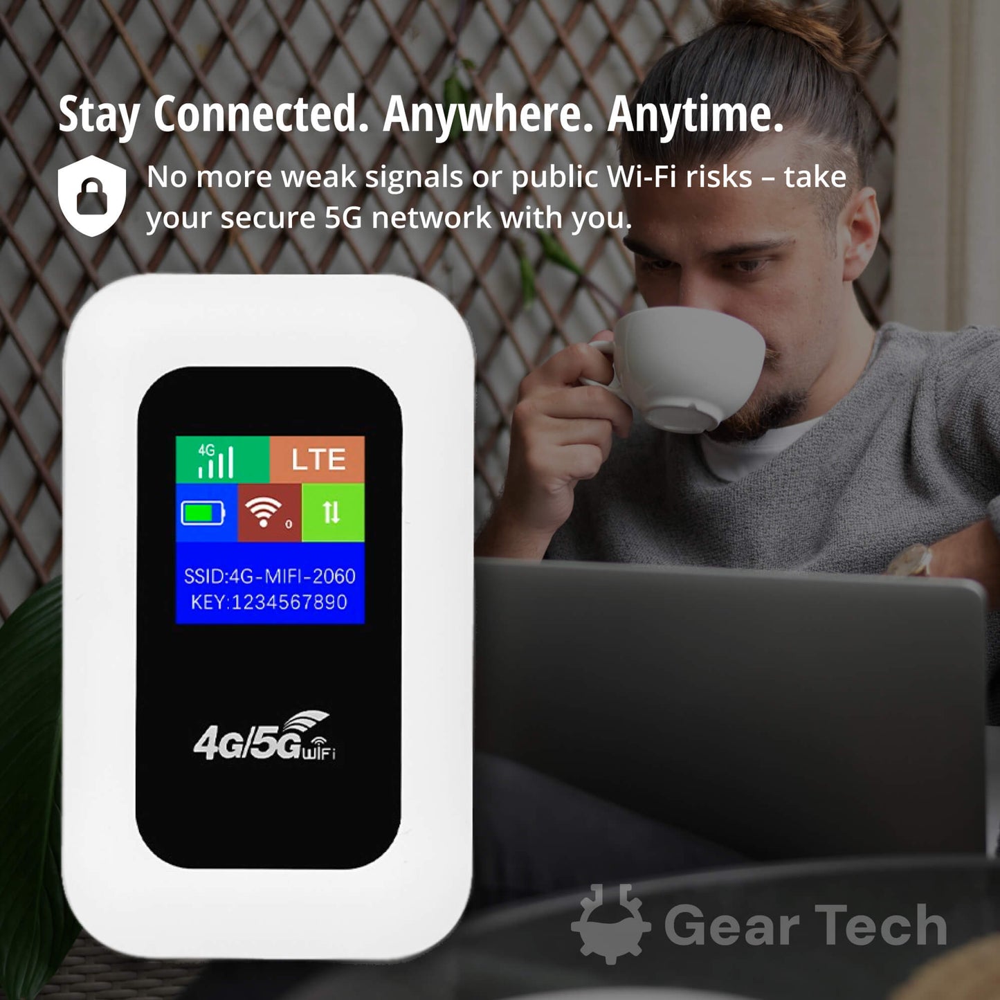 Compact Mobile Wi-Fi Hotspot for Travel and Home Use