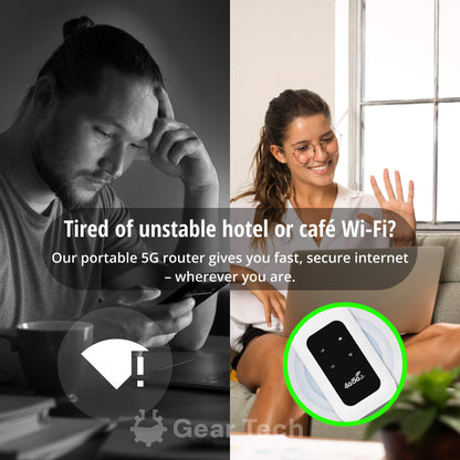 Compact Mobile Wi-Fi Hotspot for Travel and Home Use
