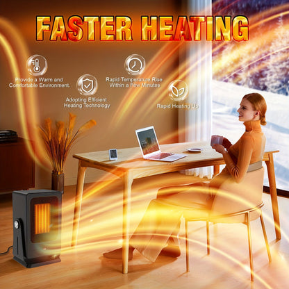 Portable Electric Space Heater Adjustable Thermostat 6