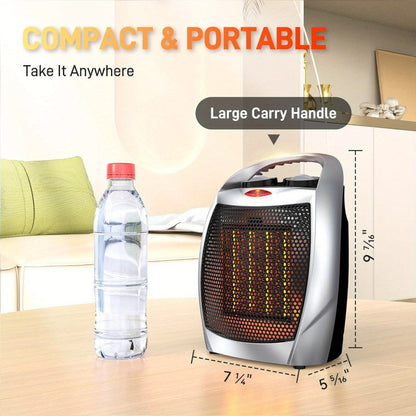 Portable Electric Space Heater Adjustable Thermostat Indoor Use 2