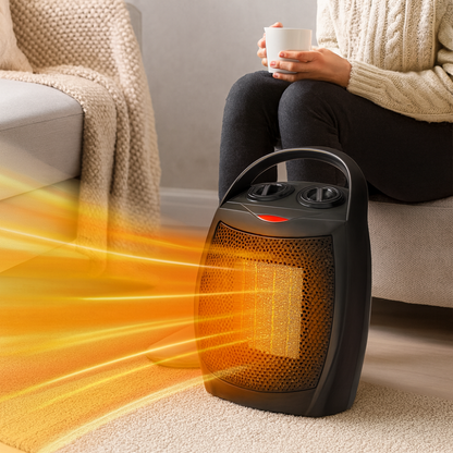 Portable Electric Space Heater Adjustable Thermostat Indoor Use 3