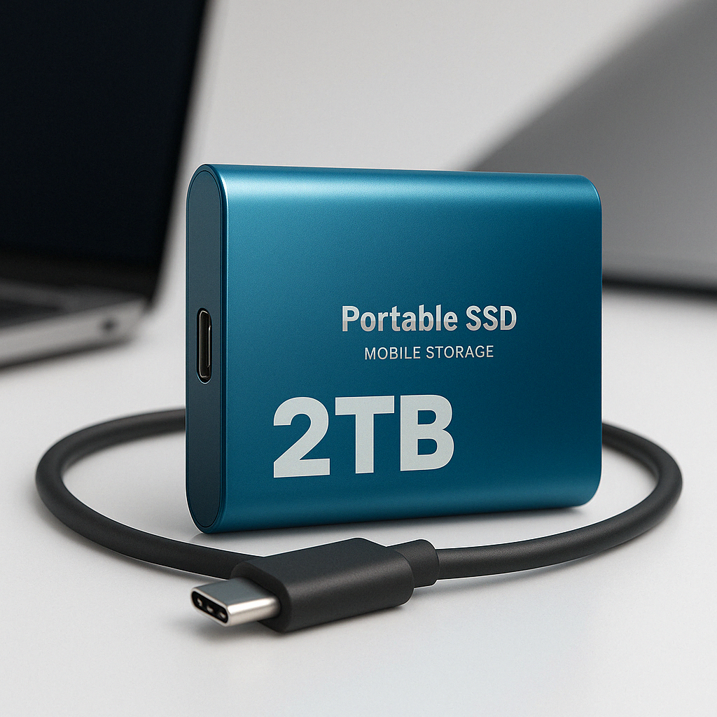 Fast 2TB USB-C Portable External Solid State Drive