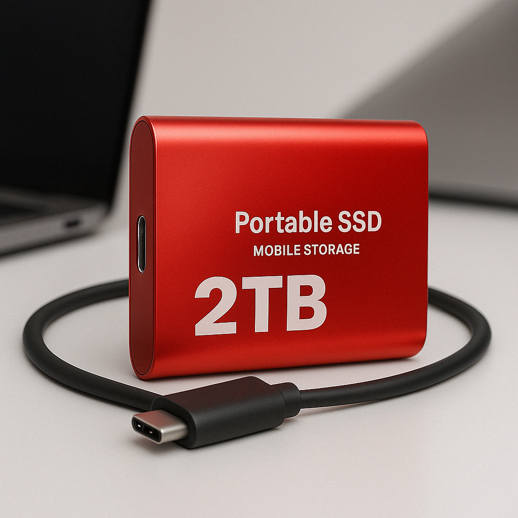 Fast 2TB USB-C Portable External Solid State Drive