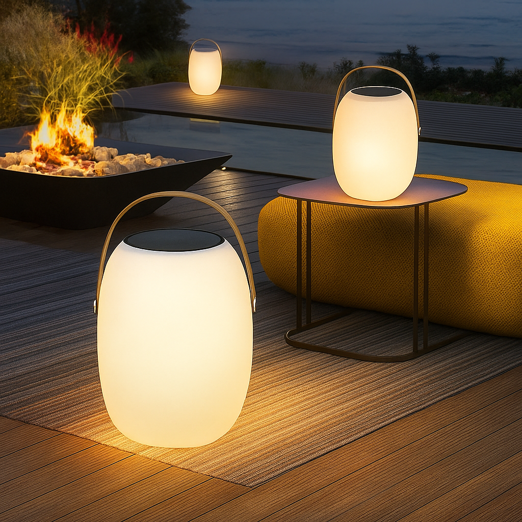 Portable solar patio lamp 1