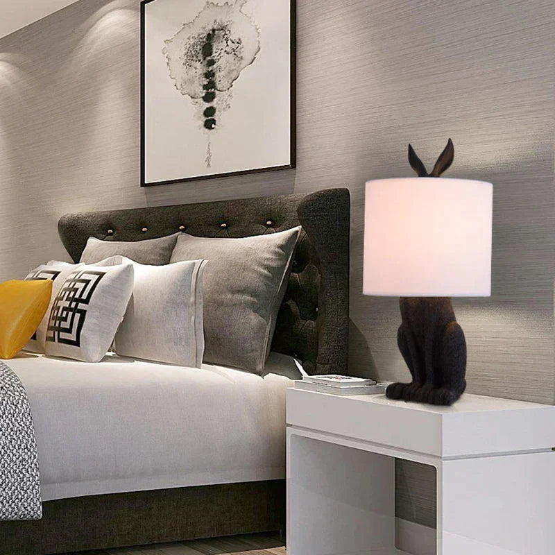 Cute Rabbit Table Lamp – Warm Home Decor Light
