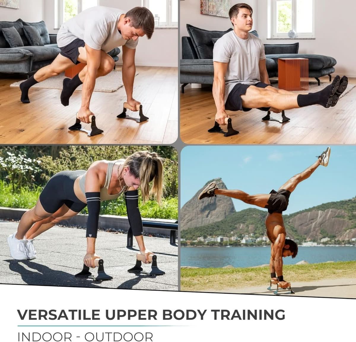 PowerGrip – ergonomic wooden push-up parallels with steel core for push-ups 2