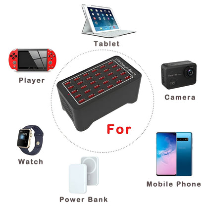 Fast Multi USB Charger Station with 30 Ports
