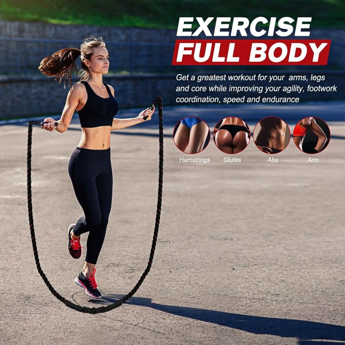 Powerjump – Adjustable weighted jump rope for cardio and strength training 5